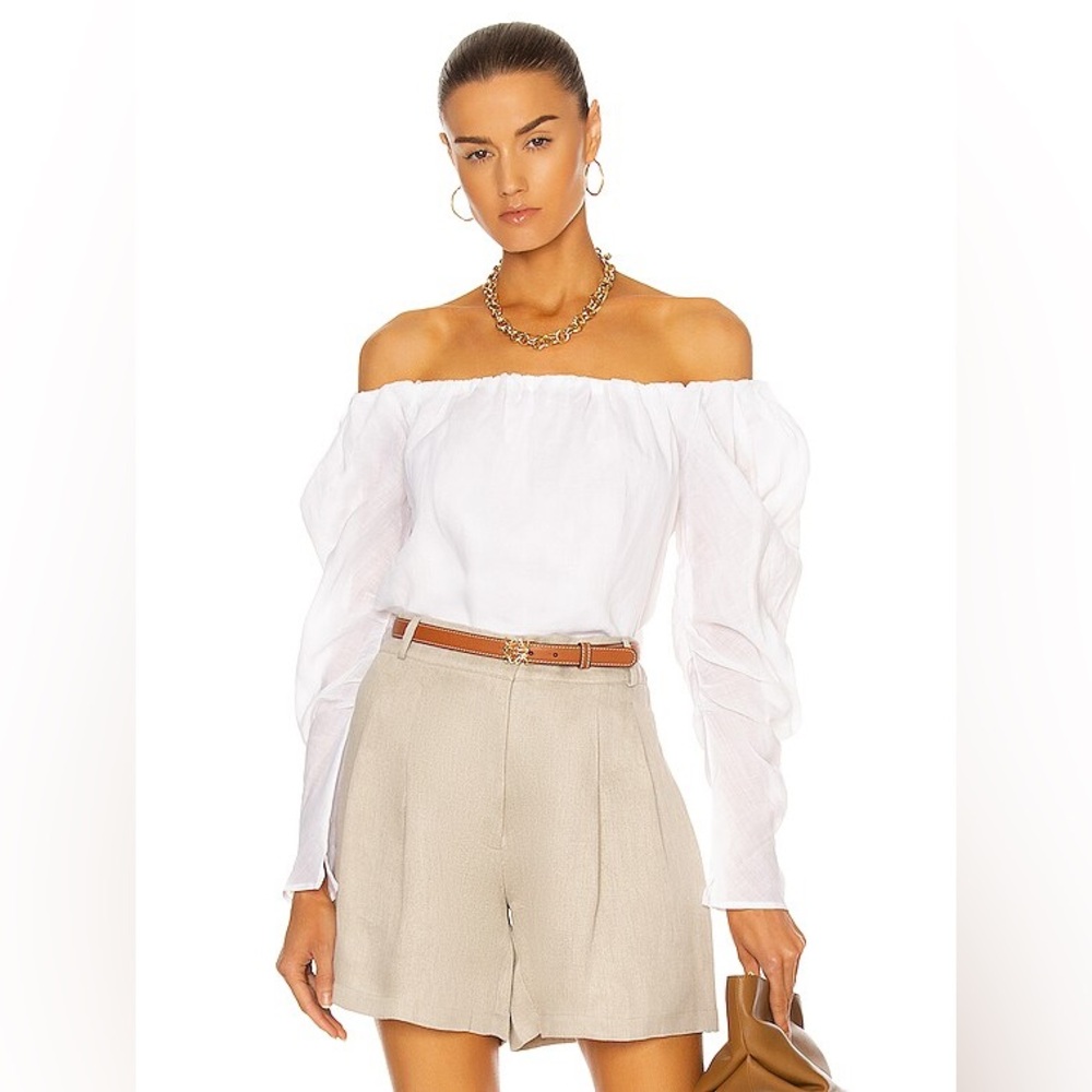 FRAME - OFF THE SHOULDER BILLOW TOP